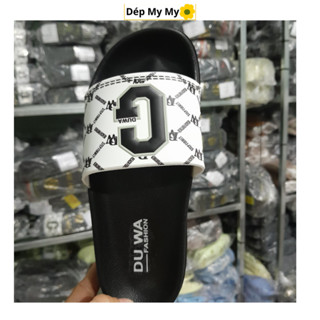 dép nam nữ trẻ embản ngang DUWA siêu nhẹ êm chân bền đẹp đế răng cưa chống trơn trượt  chữ G họa tiết(phom to lùi 1 size