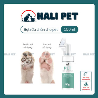 Bọt rửa chân chó mèo chai 150ml, Rửa chân cho thú cưng làm sạch sâu loại bỏ vi khuẩn