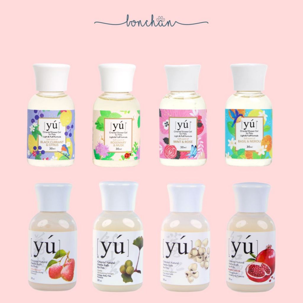 [mini 30ml] Sữa tắm Yu cho chó mèo - Sữa tắm nước hoa Yú thơm dai nhiều mùi hương cho chó mèo