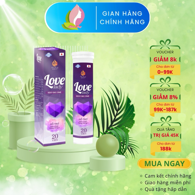 Viên sủi nở ngực LADY Giúp tăng săn chắc vòng 1 an toàn, Tăng Cường Nội Tiết Tố Nữ