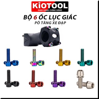 Bộ 6 ốc lục giác chống rỉ Kiotool M5 * 18mm Gắn Ghi Đông Xe Đạp