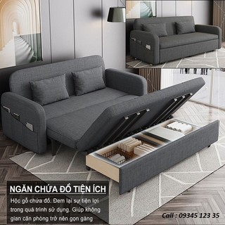 Giường Ngủ Sofa Có Ngăn Chứa Đồ. Ghế Sofa Giường Gấp Gọn Thông Minh Khung Nan Kim Loại Nhiều Kích Thước.