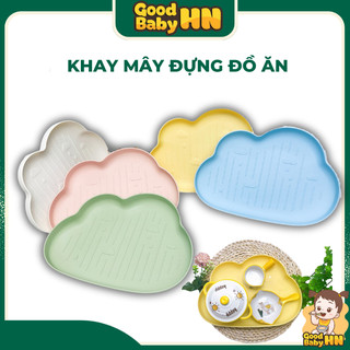 Khay đựng đồ ăn dặm Hình Đám Mây bằng Lúa Mạch an toàn cho bé -