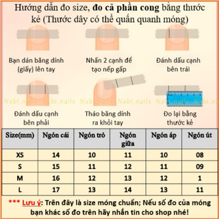 Móng úp thiết kế đính charm dễ thương A155
