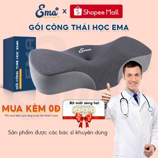 Gối công thái học EMA cao su non - Chống đau cổ vai gáy, giảm ngủ ngáy