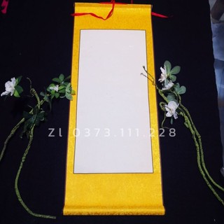 Biểu Lụa Giấy Dó Viết Thư Pháp (Cỡ ngang 35cm)
