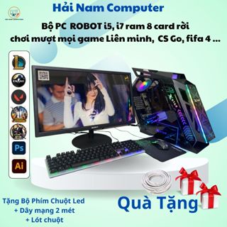 Bộ PC Gaming Robot Led X-Star i7 ram 8G Gtx 730 1050 ti chiến mượt mọi game liên minh Fifa Valorant Audition đột kích