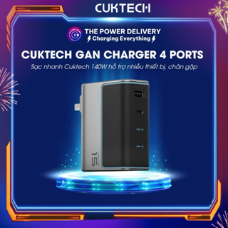 Sạc nhanh CUKTECH 140W GaN Charger 4 Ports, hỗ trợ Mi Turbro 120W, PD 3.1, PPS 2.0 45W cho Samsung - Bảo hành 18T