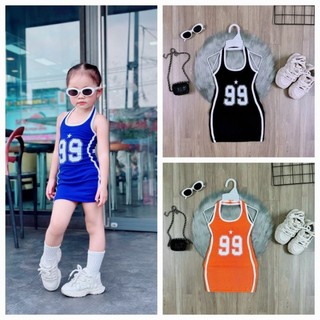 Váy ôm body cổ yếm sz 7-30kg