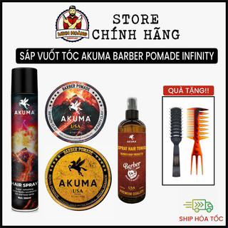 Sáp vuốt tóc Akuma 56g/116g hàng chính hãng, gôm xịt tóc, xịt tạo phồng akuma