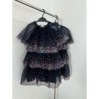 Váy ren sequin navy bé gái xuất dư