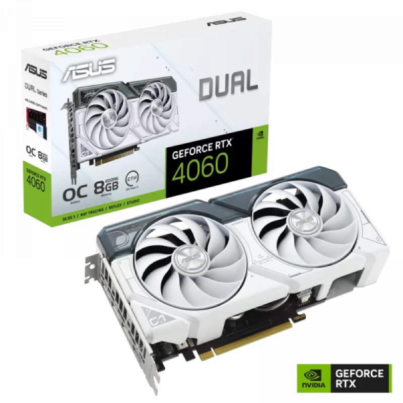 Card màn hình Asus Dual RTX 4060 O8G White GDDR6X