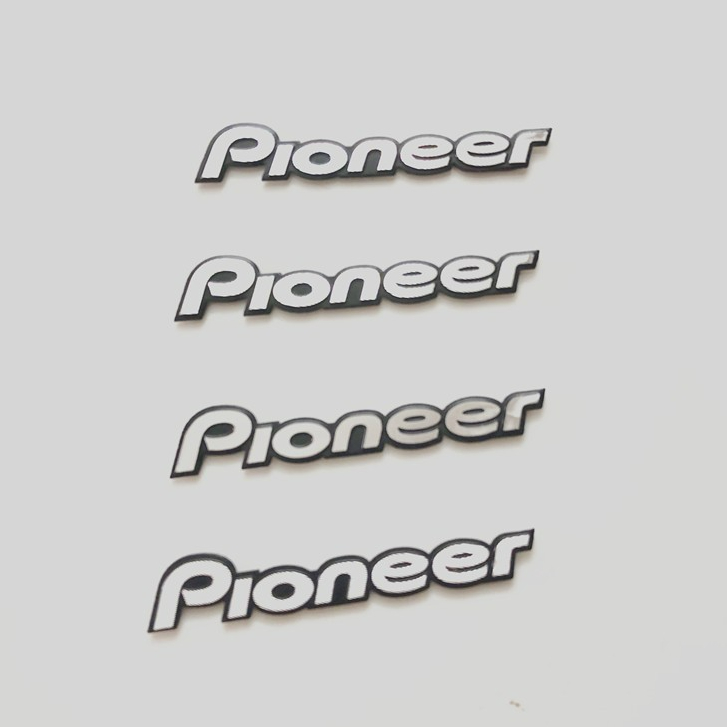 Logo dán loa Pioneer có sẵn keo dán 3M