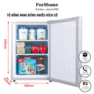 Tủ đông mini đứng nội địa Trung, tiết kiệm điện, nhỏ gọn, dùng cho gia đình , gia dụng ForHome
