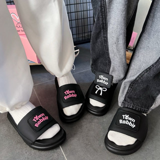 Dép thêu nơ x Rabbit Town kèm thẻ logo dán thay đổi - Kèm Hộp - BH 12th