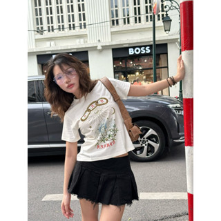 Áo Thun Nữ Baby Tee "Sun" - Kraken Drk 250gsm cotton 2 chiều