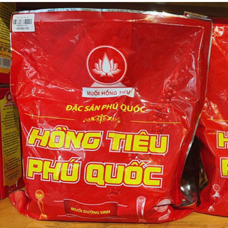 Muối hồng tiêu dưỡng sinh phú quốc biên hải, 10 gói 100g hút chân không - đặc sản phú quốc