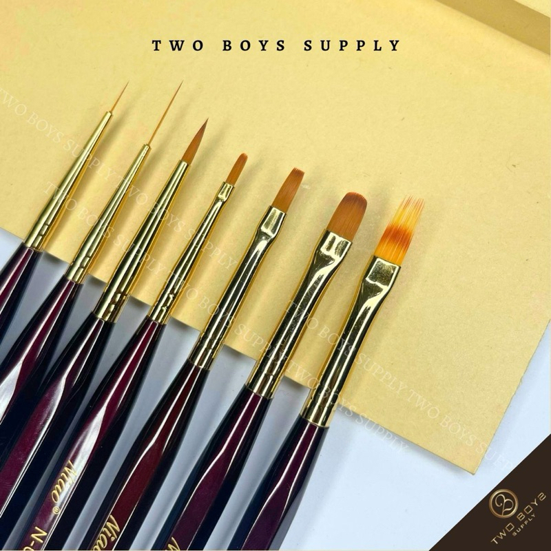 Bộ cọ niao Cọ nét ngắn,Nét dài, cọ ombre, cọ đắp gel,cọ tô,cọ hoa cúc tròn,cọ kẻ caro,cọ bản vuông