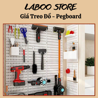 Kệ pegboard làm giá đỡ máy hút bụi lưu trữ để đồ, dụng cụ gia đình, bảng treo tường đa năng, bảng đục lỗ pegboard .