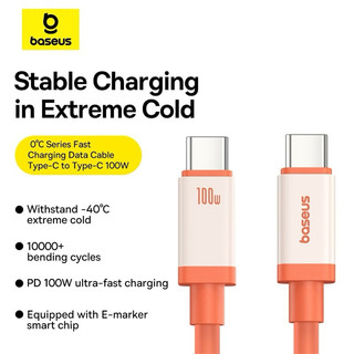 Cáp sạc nhanh baseus 0℃ series fast charging data cable type-c to type-c 100w