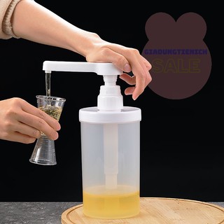  Bình Đựng Siro Bằng Nhựa 1000ML Có Vòi Pump - Bình Đựng Siro Có Thể Tháo Rời 