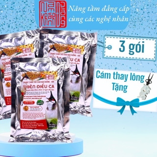 Cám Thay Lông chim chào mào Hiển Bảo Khánh -  Combo 3 gói cám Tặng xiên trắng