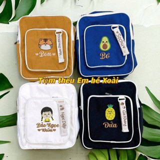 (TẶNG KÈM TAG) Balo cho bé mầm non, balo thêu tên cho bé, balo in tên theo yêu cầu