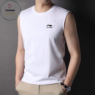 Áo thun nam ngắn tay, áo ba lỗ nam thể thao Lining co giãn cực mát BL1
