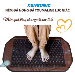 Thảm/Nệm đá nóng Hàn Quốc đá Tourmaline lục giác kích thước 50*80cm hiệu KENSONIC. Quà tặng cho người cao tuổi
