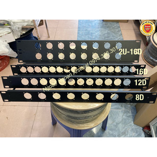 Thanh Chia Jack Loa, 8 lỗ, 12 lỗ, 16 lỗ gắn tủ âm thanh- Thanh gắn jack tủ máy âm thanh cáp line, thanh ray. thanh panel