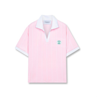 Áo POLO unisex SEVENTOWN TENNIS STRIPES PINKO tay ngắn local brand