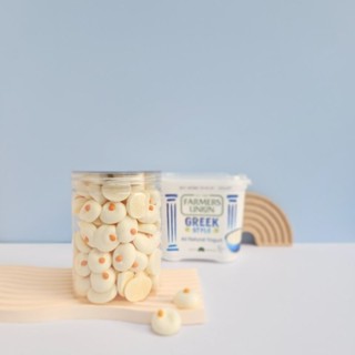 Bánh ăn dặm HÌNH TRỨNG ỐP LA vị sữa chua ăn vặt  giòn xốp nhanh tan trong miệng dành cho các Bé