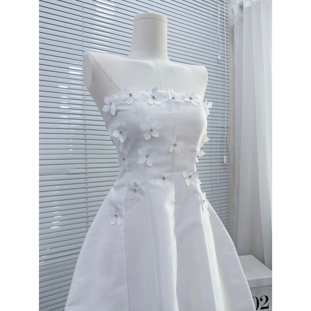 Đầm nữ thiết kế cúp xòe đính hoa đầm dự tiệc thanh lịch Pin Dress | BigBuy360 - bigbuy360.vn