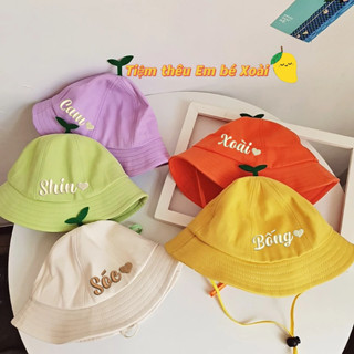 [MŨ THÊU TÊN] Mũ mầm, mũ cho bé gái, bé trai, mũ thêu tên cho bé, nón cho bé từ 3 tháng đến 1,5 tuổi