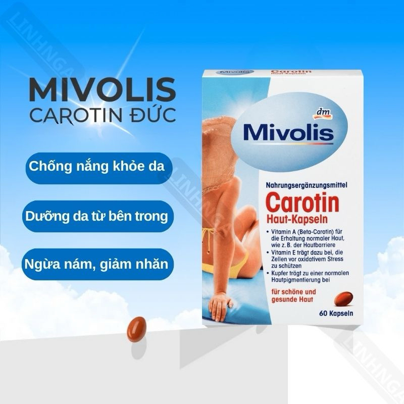 🇩🇪 Viên CHỐNG NẮNG CAROTIN  (made in Germany)