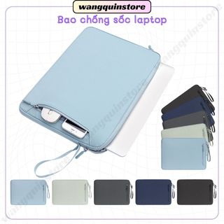 Túi đựng laptop chống sốc Macbook 13 13.3 14 inch bao laptop da PU nam nữ có quai xách kháng nước nhiều màu sắc