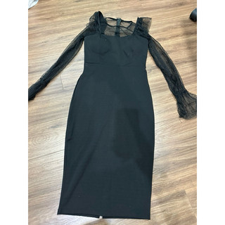 Váy phối ren màu đen new