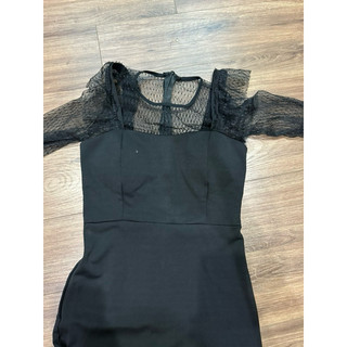 Váy phối ren màu đen new