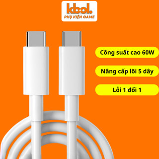 Cáp sạc nhanh 2 đầu type c to type c công suất 60w pd dây dài 1m