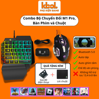 Combo BCĐ chơi game Meiying M1 Pro và bàn phím chuột kết nối điện thoại chơi PUBG Mobile, Free Fire