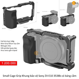 Smal rig cage grip khung bảo vệ sony zv-e10 3538b có báng cầm