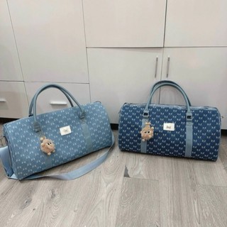 Túi du lịch , túi trống chất liệu vải bò cao cấp tặng kèm móc khoá xinh xắn