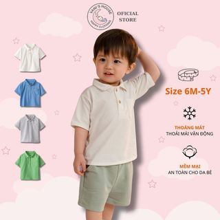 Áo cộc tay polo cho bé trai mùa hè chaang olympia boss2024d09