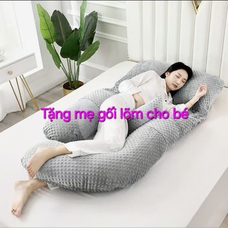 Gối ôm bà bầu chữ U cao cấp (tháo rời dễ dàng)