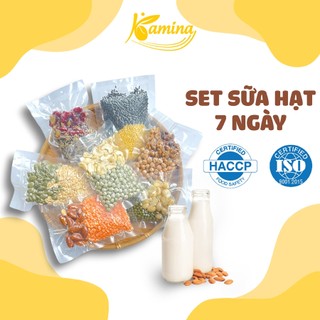 Set hạt dinh dưỡng nấu sữa hạt, set sữa hạt dinh dưỡng túi hút chân không mix sẵn 7 ngày