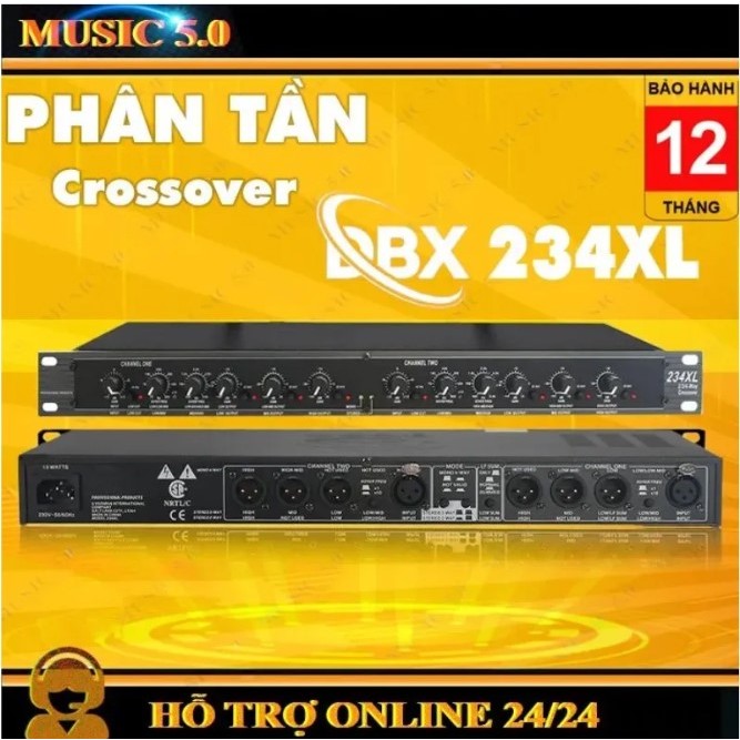 Bộ Lọc Phân Tần Crossover DBX 234XL, 4 Way Mono, Chỉnh Bass Trelbe Chuyên Nghiệp, Giúp Âm Thanh Được