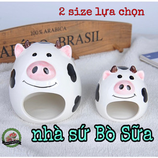 Nhà sứ bò sữa cho hamster. Nhà ngủ sứ cho hamster. Nhà sứ hamster