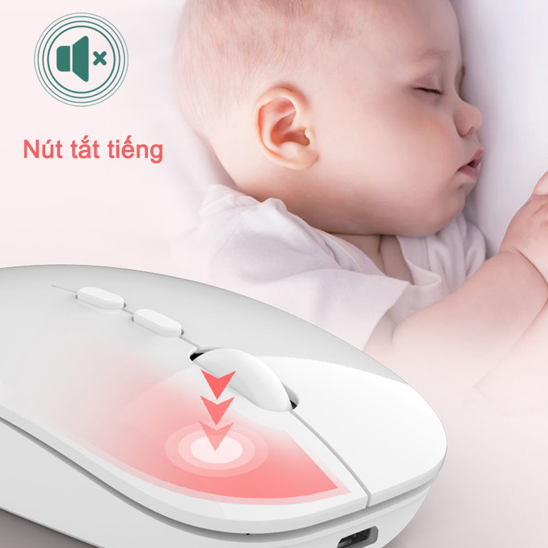 Chuột không dây acer Bluetooth 2.4Ghz tự sạc pin cao cấp 2 trong 1 chống ồn dùng | BigBuy360 - bigbuy360.vn