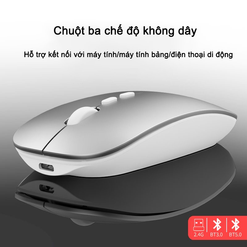 Chuột không dây acer Bluetooth 2.4Ghz tự sạc pin cao cấp 2 trong 1 chống ồn dùng | BigBuy360 - bigbuy360.vn