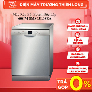 Sms63l08ea - miễn phí công lắp đặt - máy rửa chén độc lập 8 bộ bosch sms63l08ea